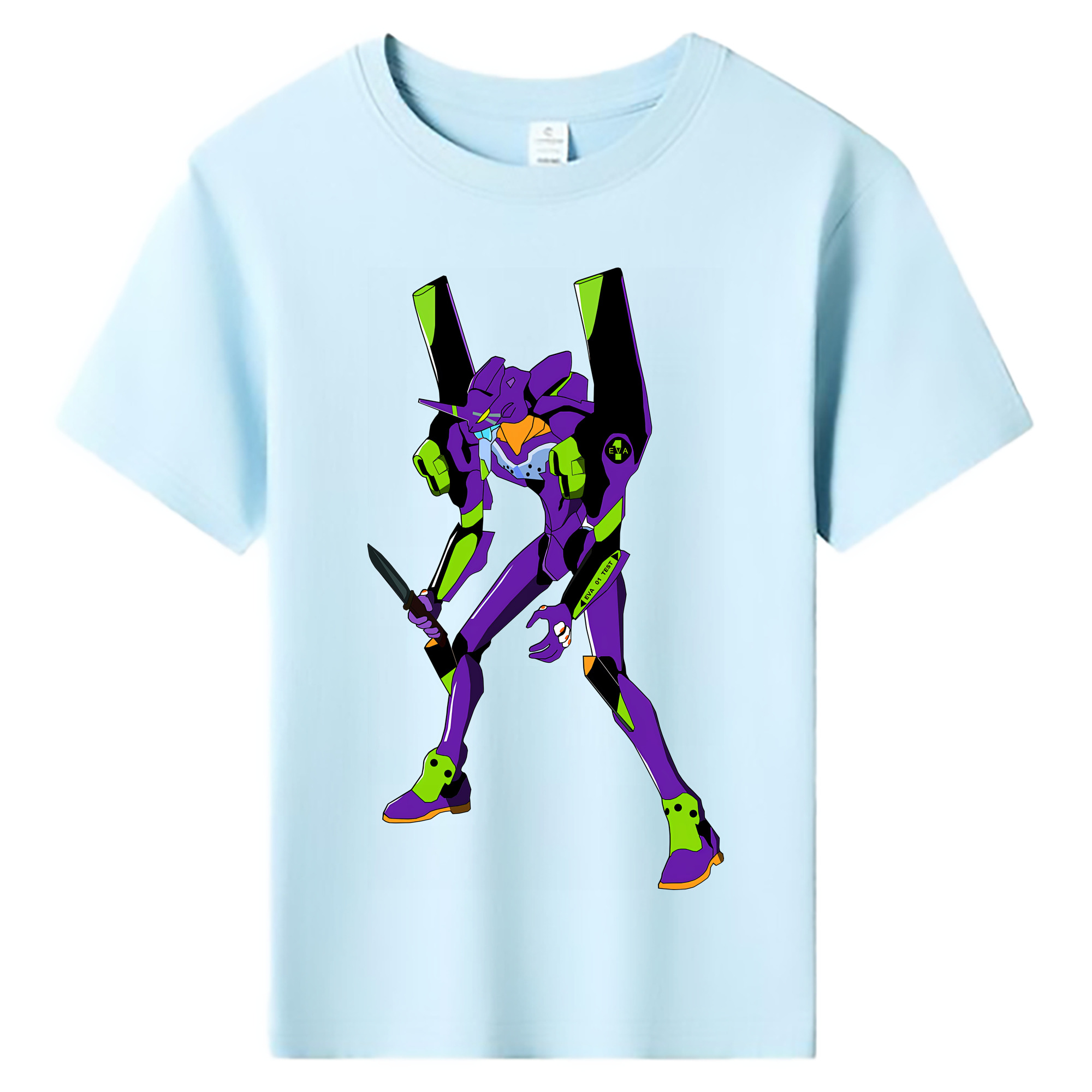 （画像用） EVA 新世紀エヴァンゲリオン 綿100％キッズTシャツ（フロントプリント）